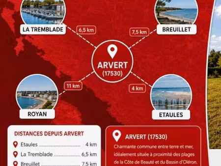 terrain à bâtir vendu viabilisé— 666 m² — arvert (17530)