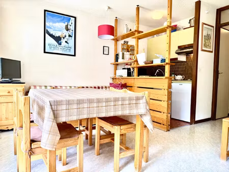 les contamines-montjoie  appartement t2 + cabine  37 m²  balcon