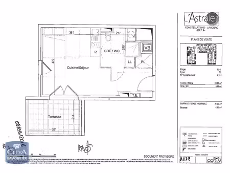appartement à louer 1 pièce 26.9 m² - juvignac (34) - 483€