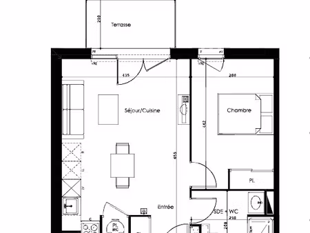 location appartement 2 pièces 45m² gujan mestras 33470