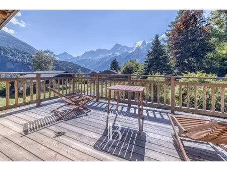 barnes chamonix - les houches - chalet 5 chambres - vue massif du mont blanc - proche...
