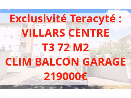 vente appartement 3 pièces 72.04 m² à villars-les-dombes (01330)  219 000 €