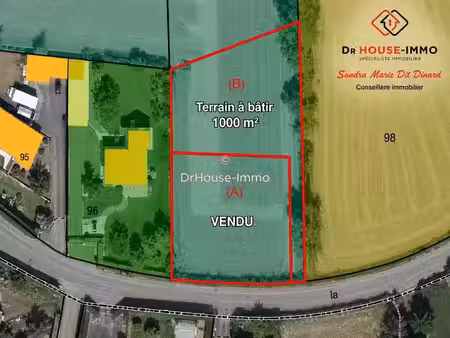 vente terrain 1000 m² à parigny (50600)  25 000 €