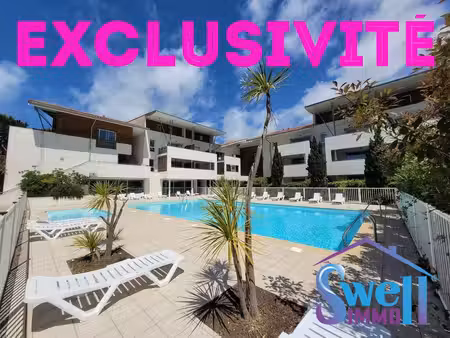 plage t2 cabine 6 couchages 35m² terrasse 2 piscines chauffées
