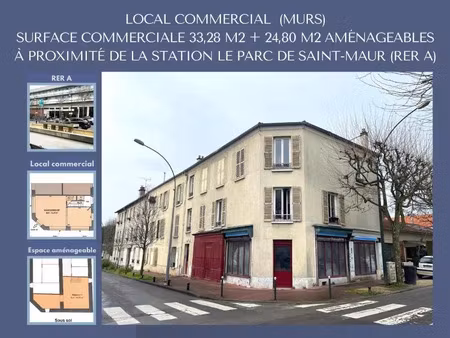vente locaux professionnels 58.08 m² à saint-maur-des-fosses (94100)  201 000 €