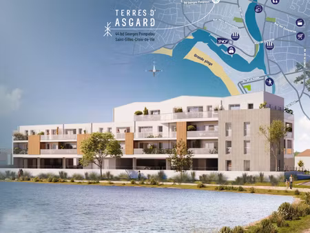 saint-gilles-croix-de-vie -- magnifique t4 en attique avec do