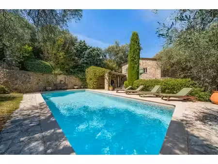 grasse saint mathieu - magnifique propriété composée de 2 maisons en pierre avec piscine