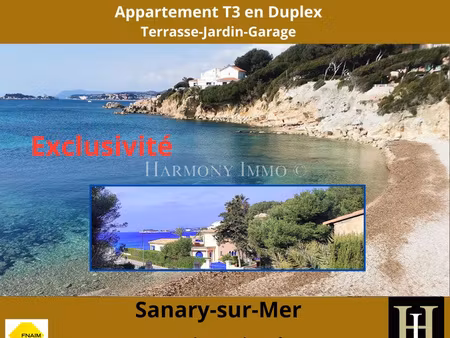 a vendre en exclusivité. vue mer ! appartement t3 de 49m2 en