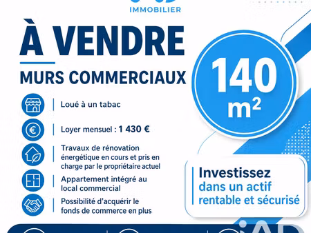 vente commerce 140 m² saint-fargeau-ponthierry (77310)