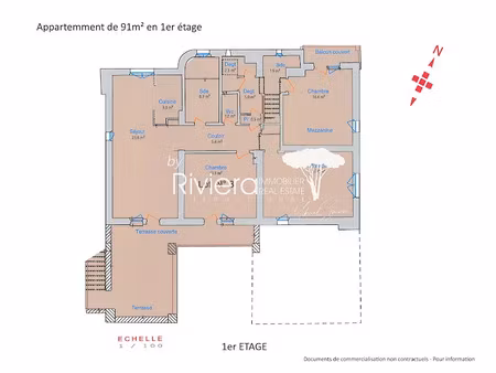 vente appartement 4 pièces 91 m² à cavalaire-sur-mer (83240)  315 000 €