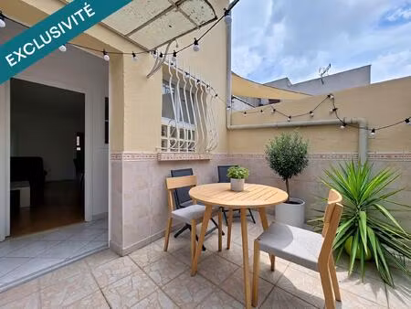 triplex a 5mn du metro avec 2 boxs cave et terrasse