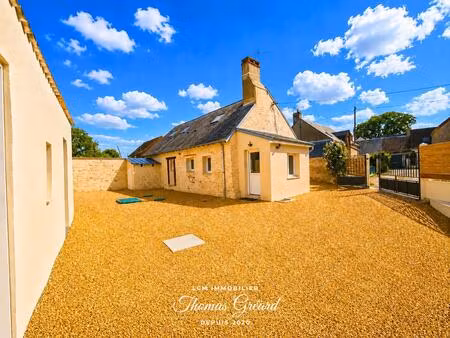 maison en pierre rénovée avec 2 chambres  jardin et vie de plain-pied à ouzouer-le-doyen -