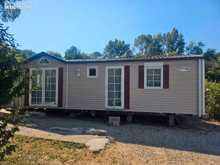 ​à vendre : mobil-home o'hara 36 m² 2 personnes camping à l’année terrain 140 m² villeneuv