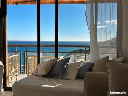 3 pièces vue mer avec parking proche monaco