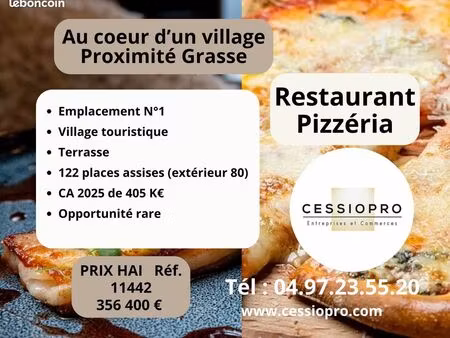 pizzeria  restaurant 129 m² grasse