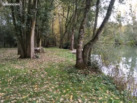 vente terrain de loisirs au bord de l'indre à artannes sur indre