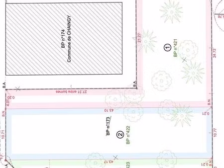 terrain 505 m² chaingy