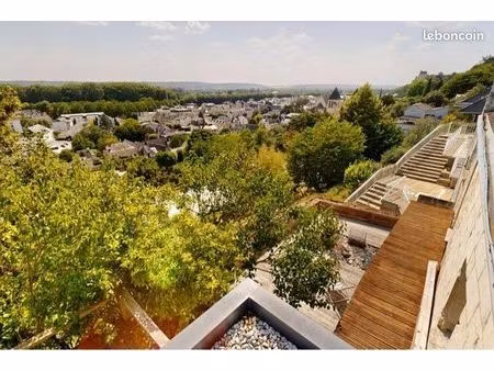 maison de caractère à chinon — vue imprenable sur le château et le coteau