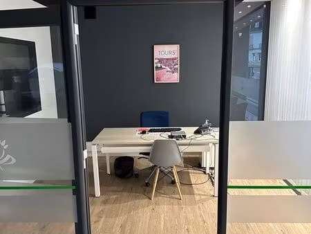 bureau 12 m² à louer – tours centre  wi-fi dédié
