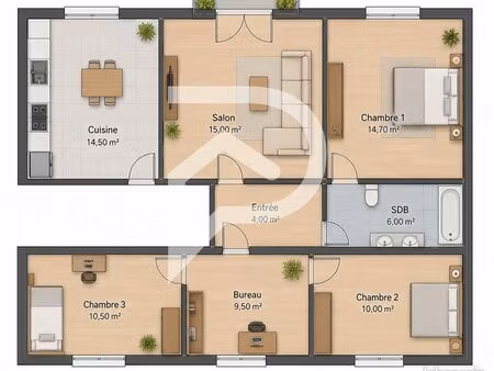 appartement 4 pièces 83 m²