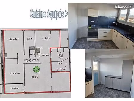 appartement f3bis parterre