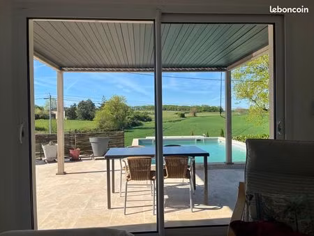 maison neuve avec piscine en très belle vue dégagé
