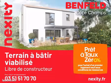 terrain constructible à benfeld  de 450 m2  près de strasbourg