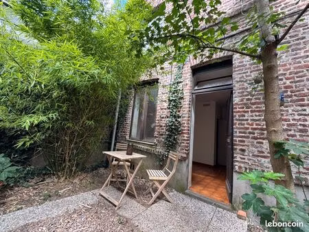 maison de courée des années 30 à rénover – quartier montebello - 2 chambres - terrasse