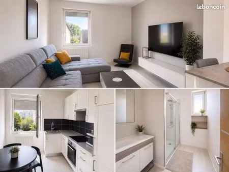 t2 meublé 50 m² – très lumineux – yutz – gare thionville 5 min – internet inclus – parking