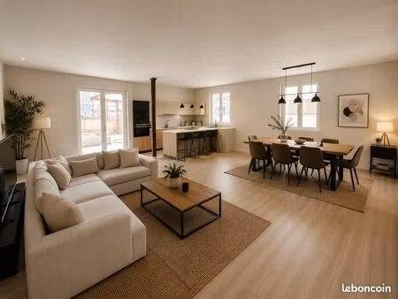 appartement 87 m² entièrement rénové – sans copropriété – cave – parking
