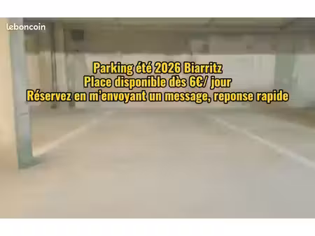 location place parking biarritz - été 2026