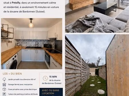 appartement t2 de 47 m² avec jardin de 90 m² – présilly (74160)