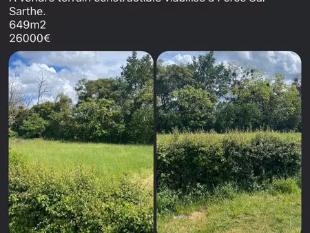 terrain constructible ferce sur sarthe