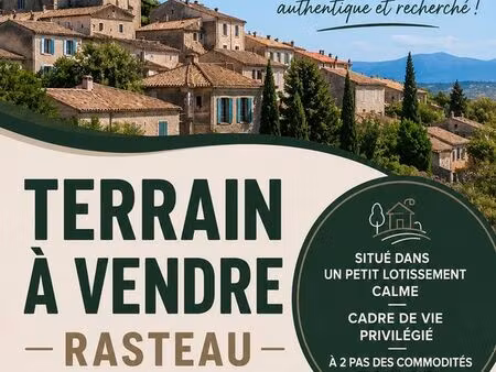 terrain constructible et viabilise - rasteau