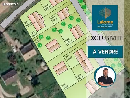 terrain 200 m² fontenay-mauvoisin