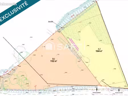 terrain 1192 m² montdragon