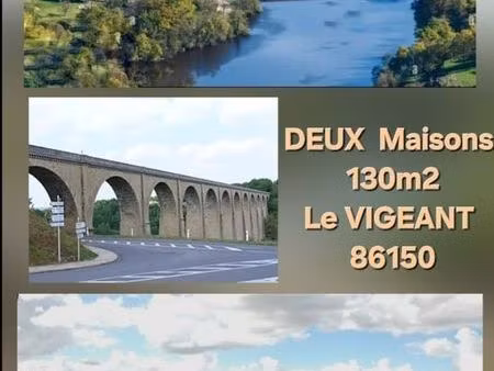 rare ⭐ deux maisons (130m2) avec vue exeptionnelle sur la vienne ⭐ fort potentiel ⭐ plusie