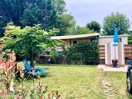 ? à vendre – superbe mobil-home anglais de 33 m² avec grande terrasse couverte – mimizan (