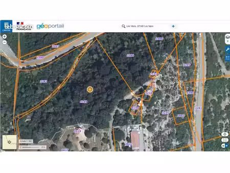 terrain bois 9100m² en sud ardèche les vans
