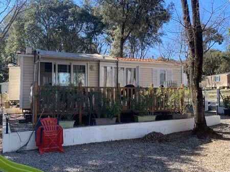 camping mobile home meublé grand terrain