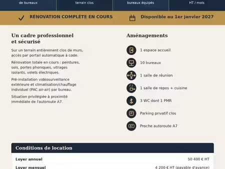 ensemble de bureaux entièrement rénovés à louer de 300 m²