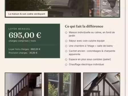maison de charme en fond de jardin