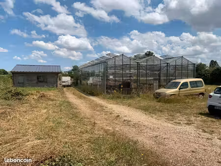 terrain agricole + serre en verre