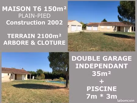 maison à vendre - t6 150m² piscine