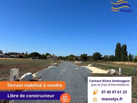 terrain viabilisé à 20 mn de royan
