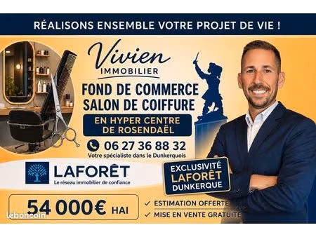 fond de commerce  salon de coiffure dunkerque