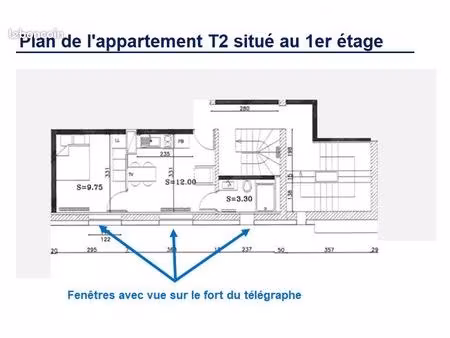 appartement t2 loué meublé à l’année de 25 m2