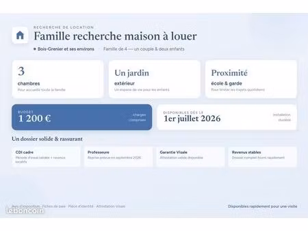 recherche maison pour couple avec 2 enfants