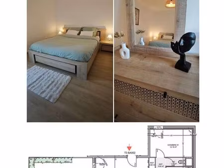 appartement 3 pièces 64m² rez de jardin