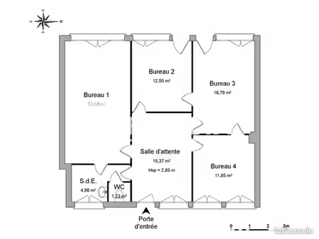 local bureaux 86 m²
